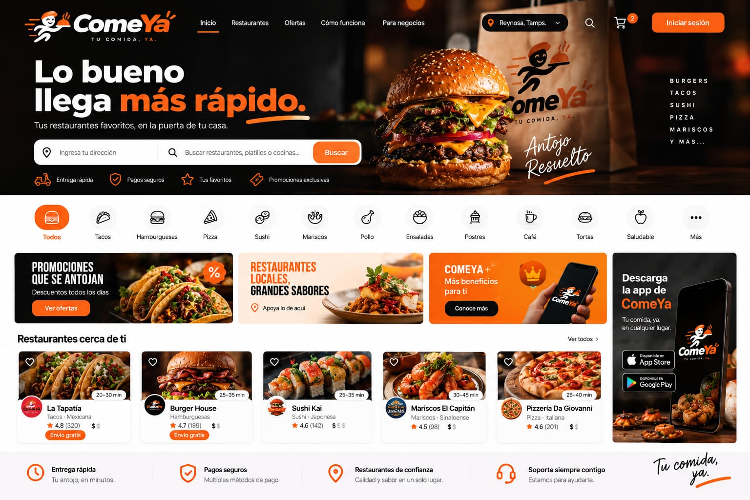ComeYa — Tu comida, ya